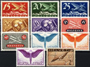 Briefmarken: F3-F13 - 1923-1930 Verschiedene sinnbildliche Darstellungen, Ausgabe mit glattem Papier