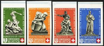 Briefmarken: B8-B11 - 1940 Bundesfeierblock I