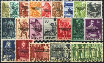 Stamps: BIT63-BIT83 - 1944 Changed three-line imprint