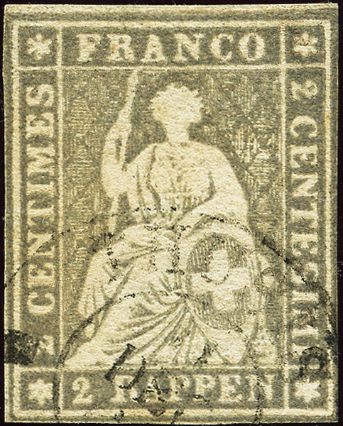 Bild-1: 21G - 1862, Estampe de Berne, 4e période d'impression, papier de Zurich