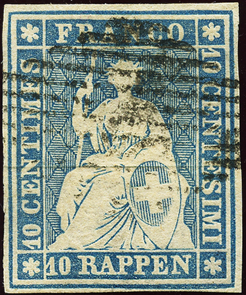 Bild-1: 23A - 1854, Munich pressure, 3rd printing period, Munich paper