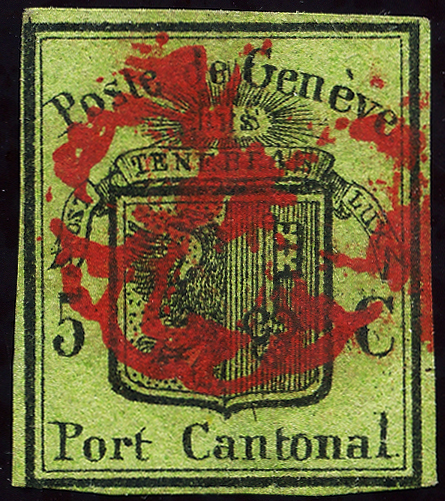 Bild-1: 6 - 1846, Kanton Genf, Grosser Adler