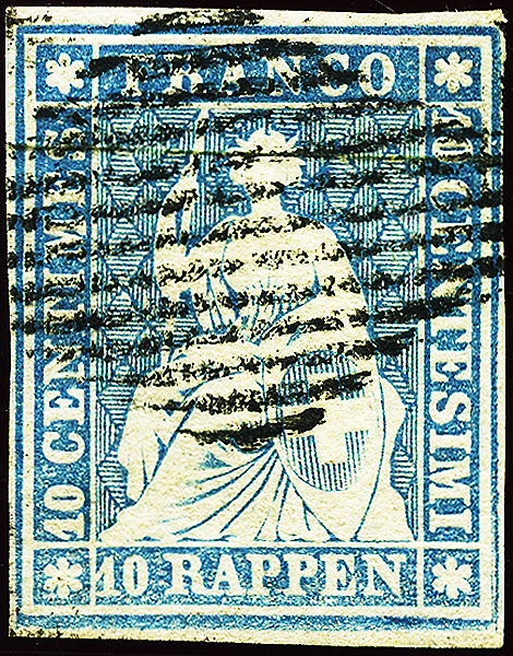 Bild-1: 23F - 1856, Stampa di Berna, 1° periodo di stampa, carta di Monaco