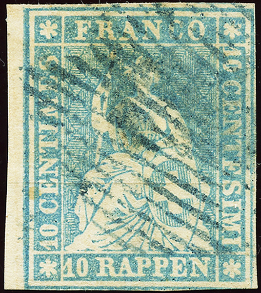 Bild-1: 23Ea-SH23B2mm - 1856, Stampa di Berna, 2° periodo di stampa, carta di Monaco