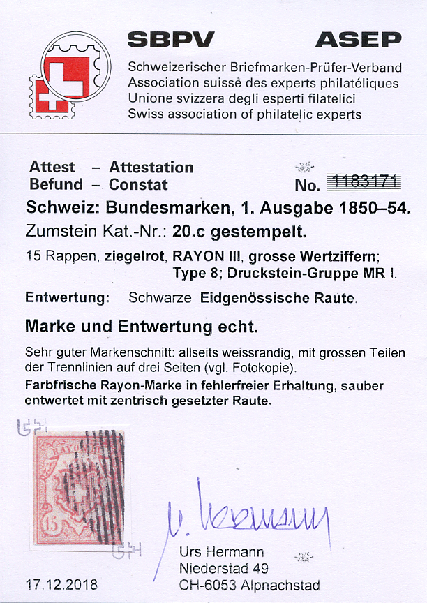 Bild-3: 20-T8 MR-I - 1852, Rayon III with large value digit