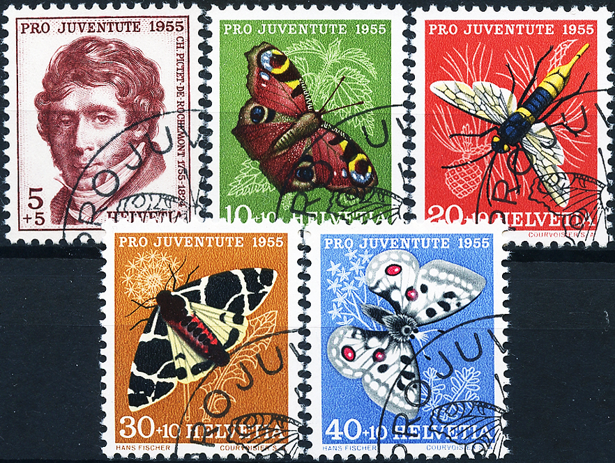 Bild-1: J158-J162 - 1955, Bildnis Charles Pictet-de Rochements und Insektenbilder