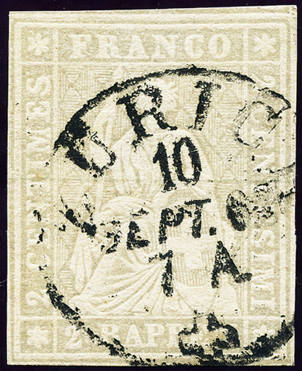 Bild-1: 21G - 1862, Stampa di Berna, 4° periodo di stampa, carta di Zurigo