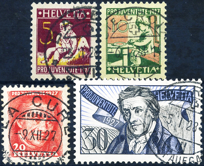 Bild-1: J41-J44 - 1927, Pestalozzi commemorative stamps