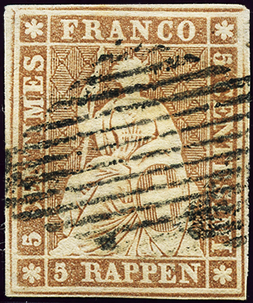 Bild-1: 22B - 1854, Bern printing, 1st printing period, Munich paper