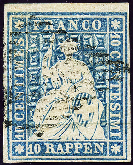 Bild-1: 23A - 1854, Munich pressure, 3rd printing period, Munich paper