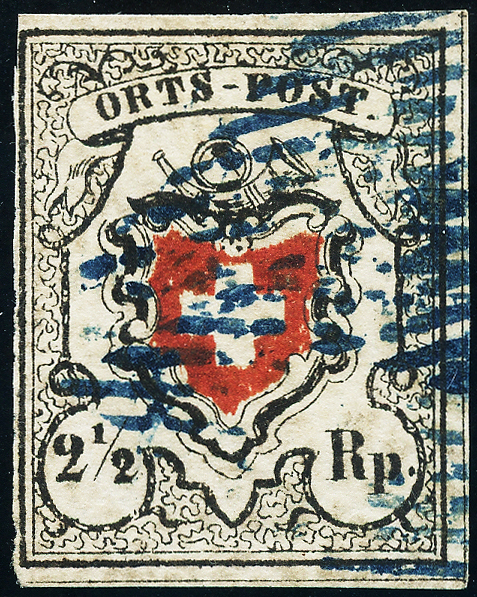 Bild-1: 13II-T29 - 1850, Local post without cross border