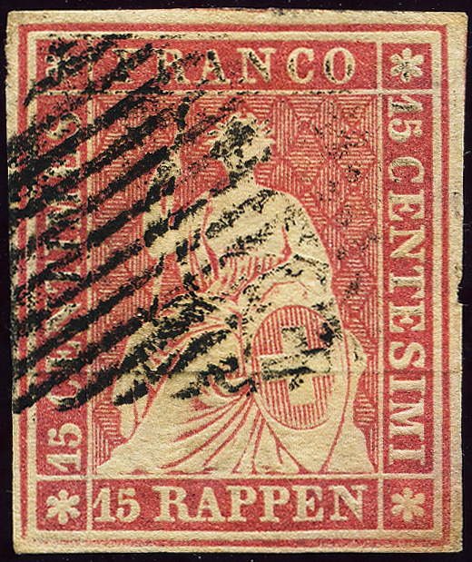 Bild-1: 24A2 - 1854, Munich pressure, 2nd printing period, Munich paper