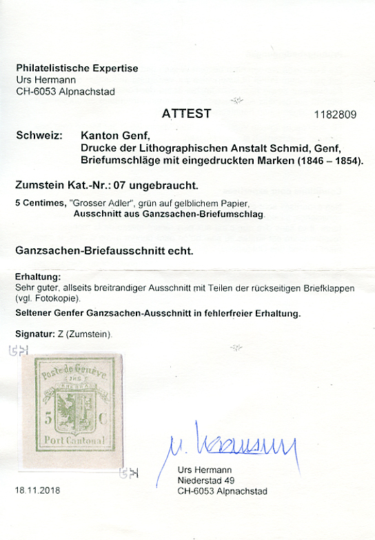 Bild-3: 07 - 1849, Genfer Briefumschlag
