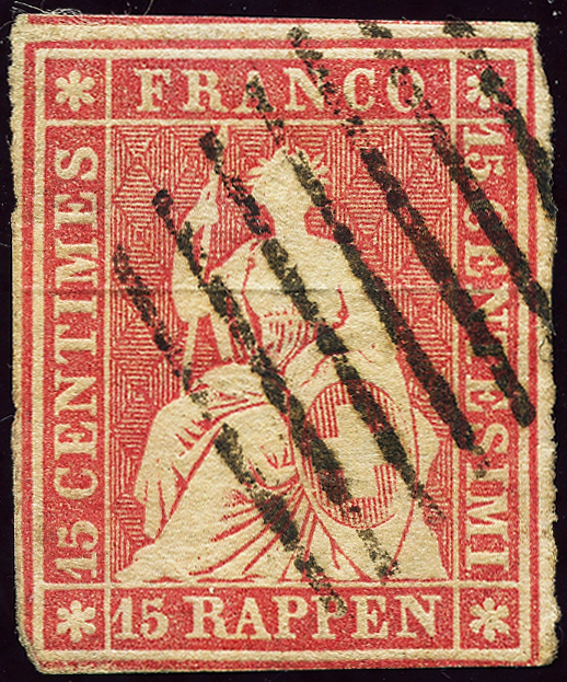 Bild-1: 24Aa - 1854, Pressione di Monaco, 1° periodo di stampa, carta di Monaco
