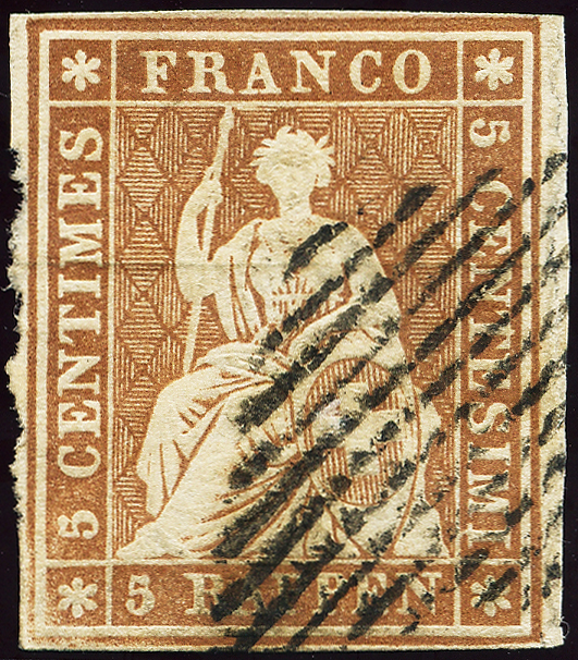 Bild-1: 22B - 1854, Impression de Berne, 1ère période d'impression, papier de Munich