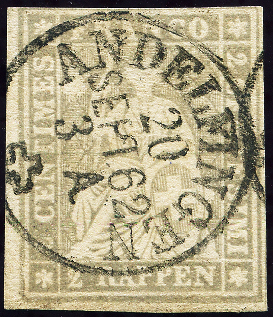 Bild-1: 21G - 1862, Berner Druck, 4. Druckperiode, Zürcher Papier
