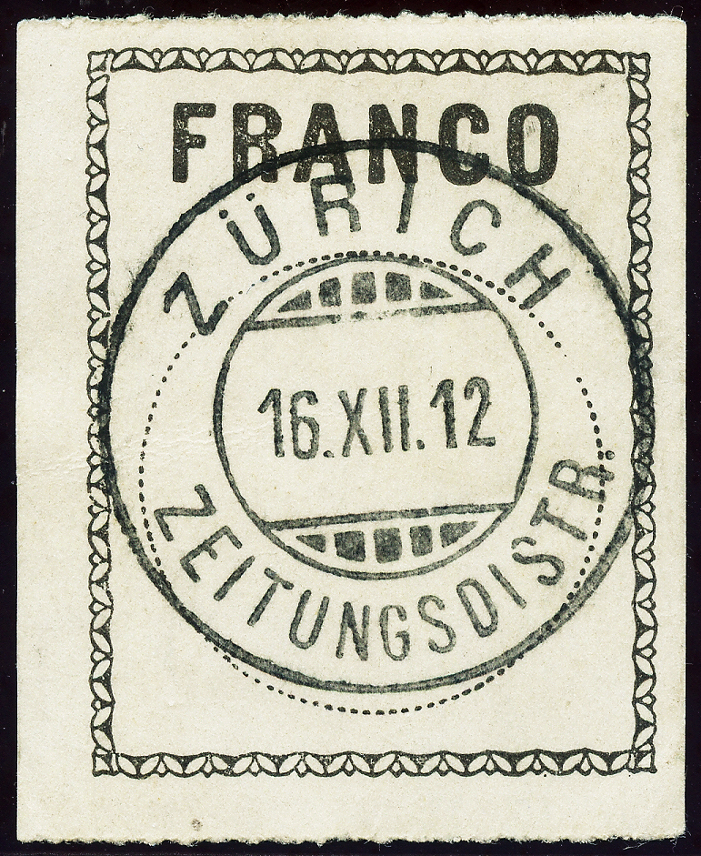 Bild-1: FZ1 - 1911, Blockschrift, Einfassung durch Zierleiste
