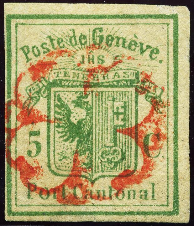 Bild-1: 07 - 1849, Enveloppe genevoise, détail