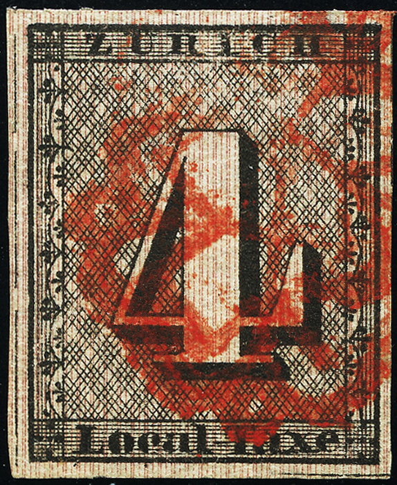 Bild-1: 1S-T2 - 1843, Cantone di Zurigo 4 centesimi.