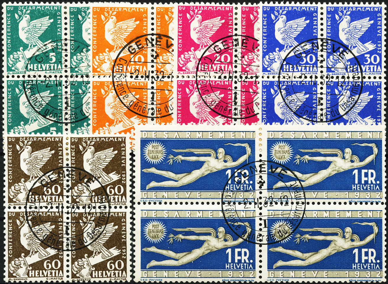 Bild-1: 185-190 - 1932, Gedenkausgabe zur Abrüstungskonferenz in Genf