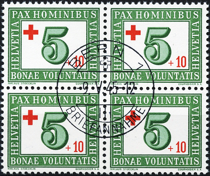 Bild-1: W24 - 1945, Sondermarke für das Schweizerische Rote Kreuz