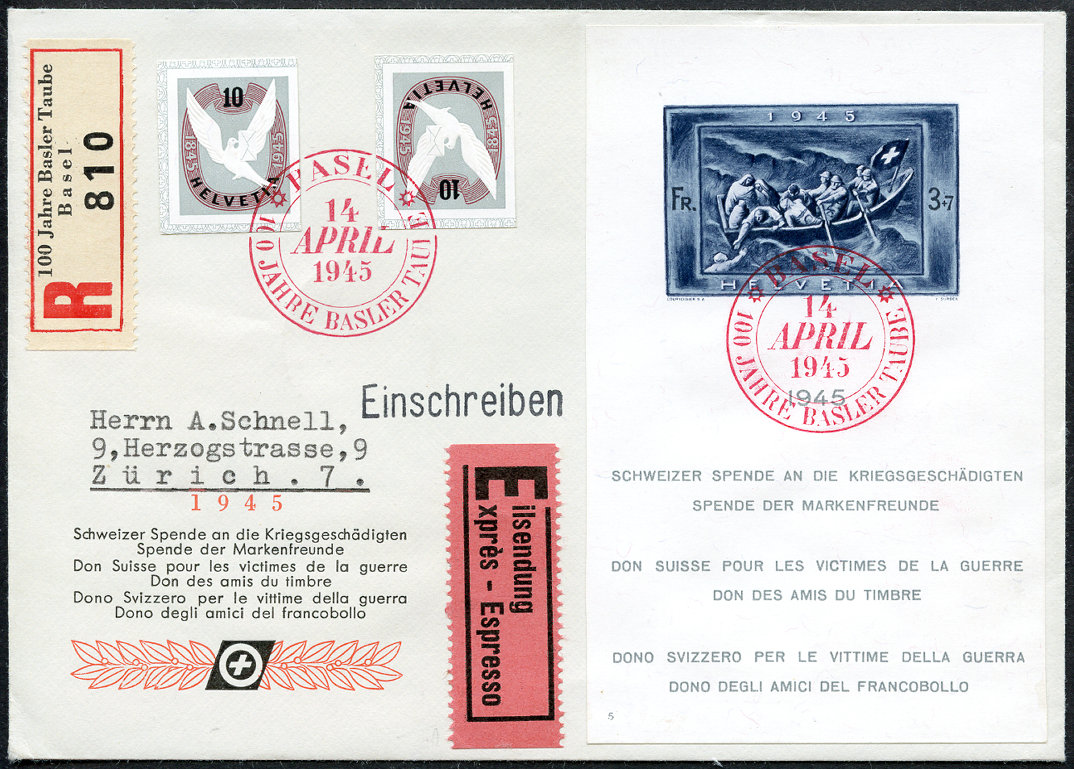 Bild-1: W21,W22 - 1945, Spendeblock