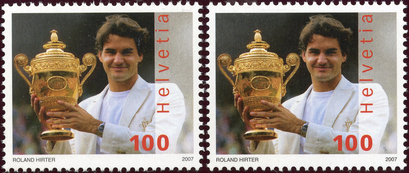 Bild-1: 1229Ab1 - 2007, Sondermarke Roger Federer