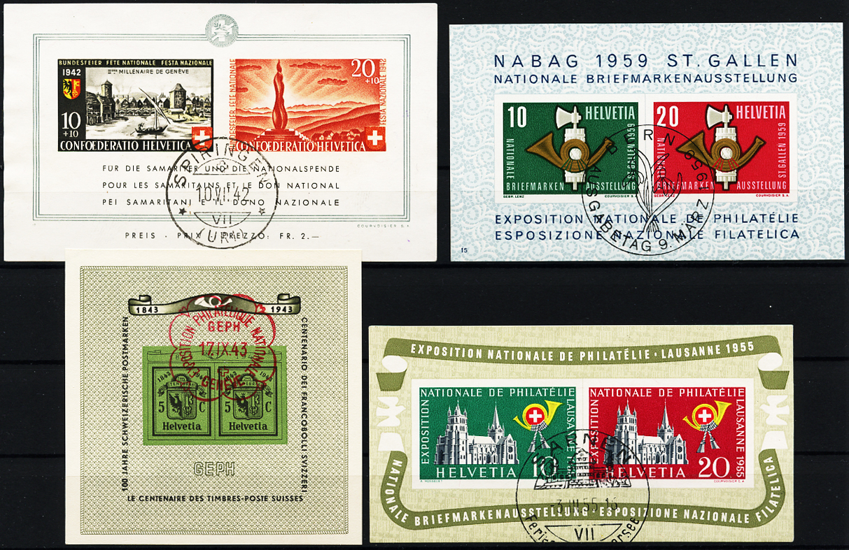 Briefmarken: Lot-Blöcke - 1942-1955 Verschiedene Blöcke