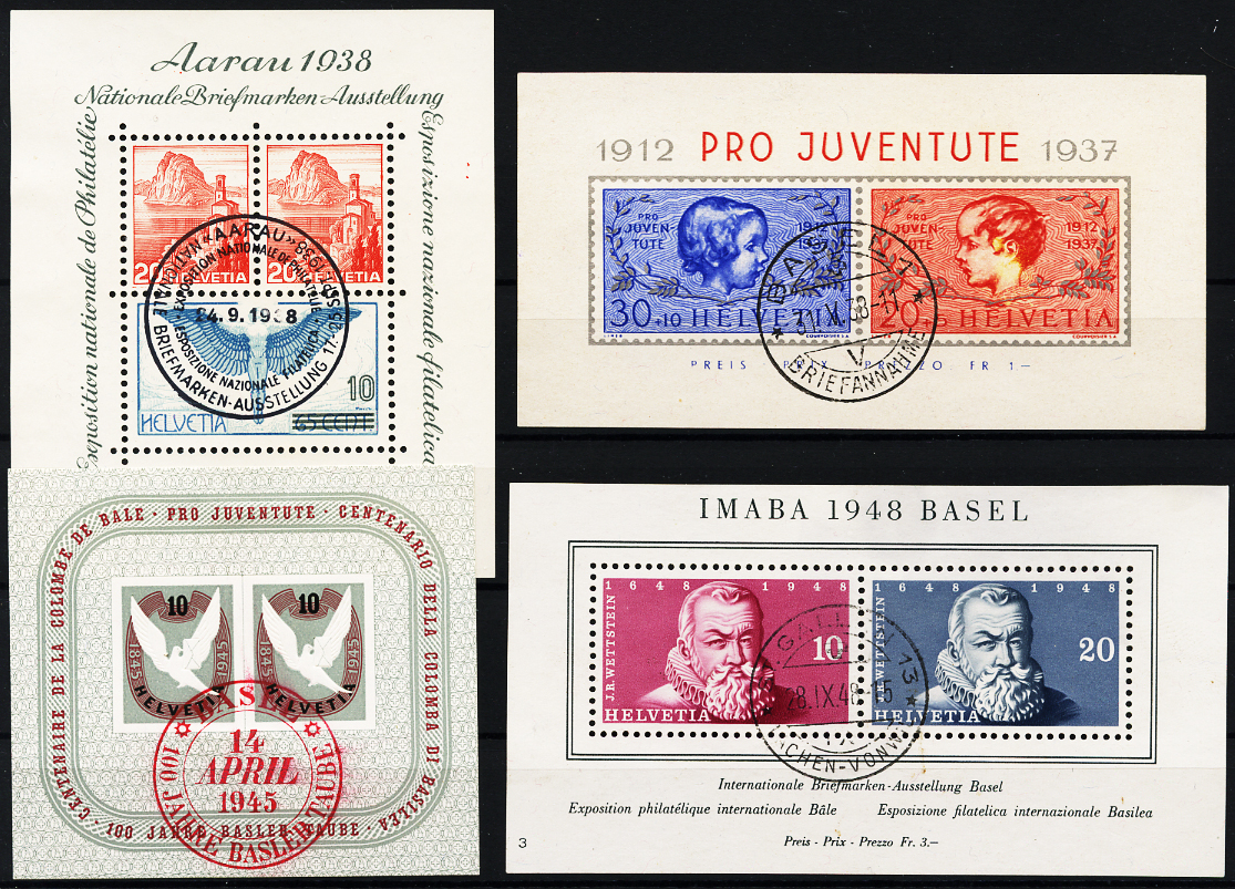 Briefmarken: Lot-Blöcke - 1937-1948 Verschiedene Blöcke