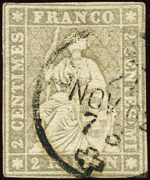 Bild-1: 21G - 1862, Berner Druck, 4. Druckperiode, Zürcher Papier