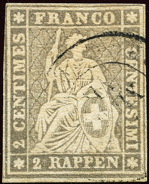 Bild-1: 21G - 1862, Bern print, 4th printing period, Zurich paper