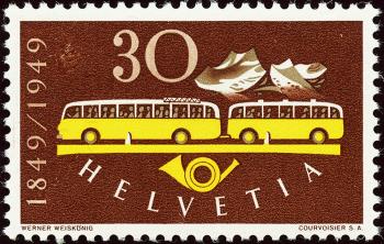 Briefmarken: 293.3.01 - 1949 100 Jahre Eidgenössische Post