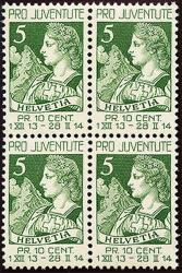 Briefmarken: J1 - 1913 Helvetia mit Matterhorn