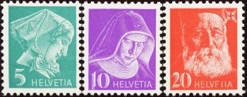 Stamps: PF14By-PF16By - 1943 Nurses and portrait of Henri Dunant