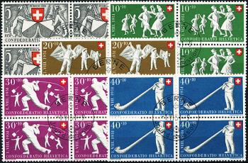 Thumb-1: B51-B55 - 1951, Zurich 600 years in Confederation and folk games