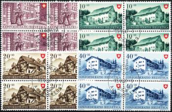Briefmarken: B42-B45 - 1949 Arbeit und Schweizer Haus IV