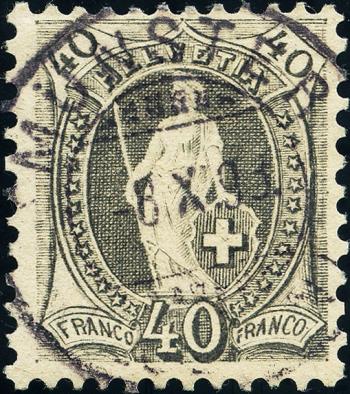 Briefmarken: 69C - 1891 weisses Papier, 13 Zähne, KZ A