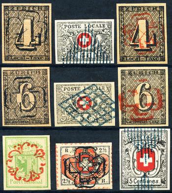 Francobolli: Lot-Kantonal - 1843-1850 Kantonalmarken - Lotto, CONTRAFFATTO