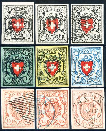 Briefmarken: Lot-Bundesmarken und Rayons -  Bundesmarken- und Rayon Lot, FÄLSCHUNGEN