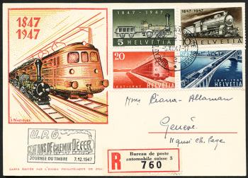 Briefmarken: 1947 -  Luzern 7.XII.47, Karte UPG