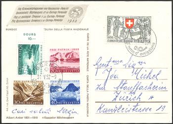Briefmarken: B56-B60 - 1952 Glarus und Zug 600 J. in der Eidgenossenschaft, ET italienisch