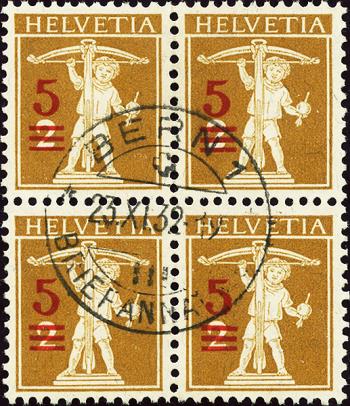 Briefmarken: 147 - 1921 Aufbrauchsausgaben mit neuen Wertaufdrucken