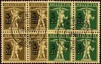 Briefmarken: 180-181 - 1930 Aufbrauchsausgaben mit neuen Wertaufdrucken