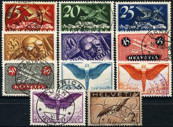 Briefmarken: F3-F13 - 1923-30 Verschiedene Darstellungen, Ausgabe mit glattem Papier