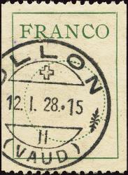 Stamps: FZ2 - 1925 Antiqua font, circle 16.8 mm