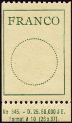 Briefmarken: FZ2.1.09 - 1925 Antiquaschrift, Kreis 16.8 mm