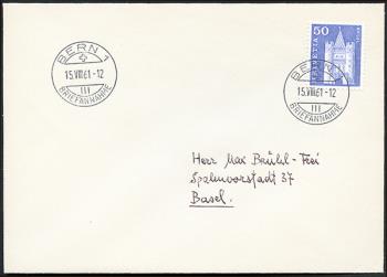 Briefmarken: 363R - 1961 Postgeschichtliche Motive und Baudenkmäler, weisses Papier