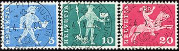 Briefmarken: 355RM-358RM - 1960 Postgeschichtliche Motive und Baudenkmäler, weisses Papier