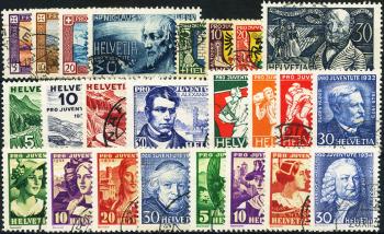 Briefmarken: J49-J72 - 1929-1934 Verschiedene Darstellungen