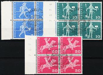 Briefmarken: 355R-356R,358R - 1960-1961 Postgeschichtliche Motive und Baudenkmäler, weisses Papier